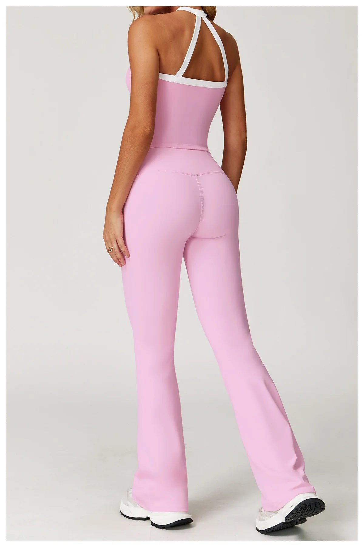 Women's Clothes 2 Pieces Workout Tracksuit Yoga Set Sportswear Gym Clothing High Waist Bell-bottoms Sexy Fitness Bta Sports Suit