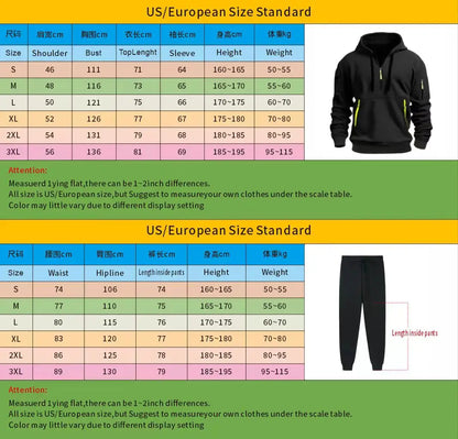 Autumn and winter unisex fashionable casual hooded sweatshirt and pants 2-piece set, warm and sporty brand printed set