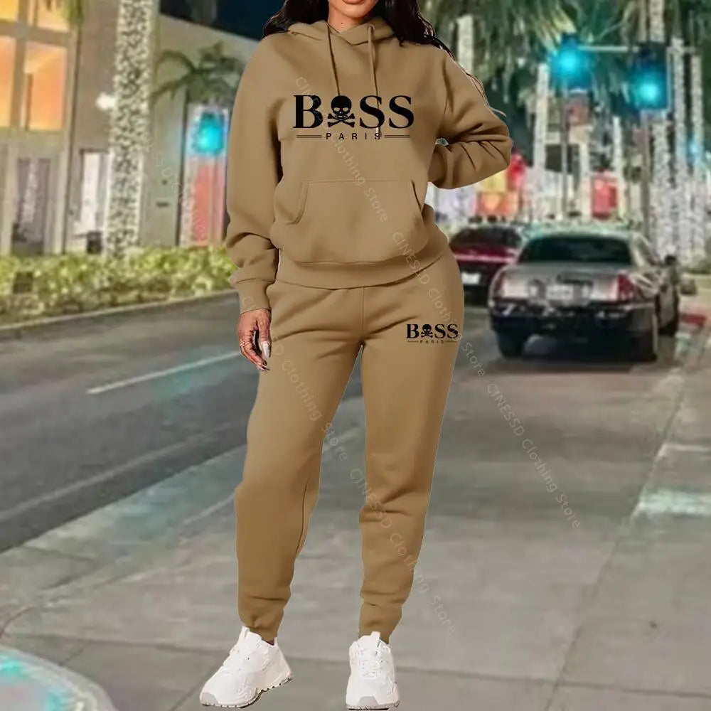 2026 New Women's Tracksuit Sweatshirt Sweatpant High Quality Outfits Suit Designer Luxury Autumn Winter Clothing Women Pants Set