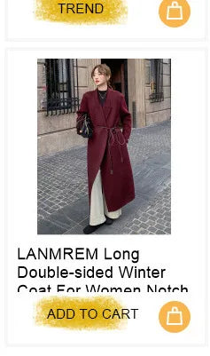 LANMREM Women's Parkas Solid Color Warm Cotton Padded Coat Jacket Belt Gathered Waist Female Fashion Winter Clothing 2DB1775