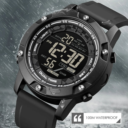 SKMEI 1762 Mens Digital Movement LED Light Countdown Wristwatch Clock relogio masculino 10Bar Waterproof Swimming Sport Watches