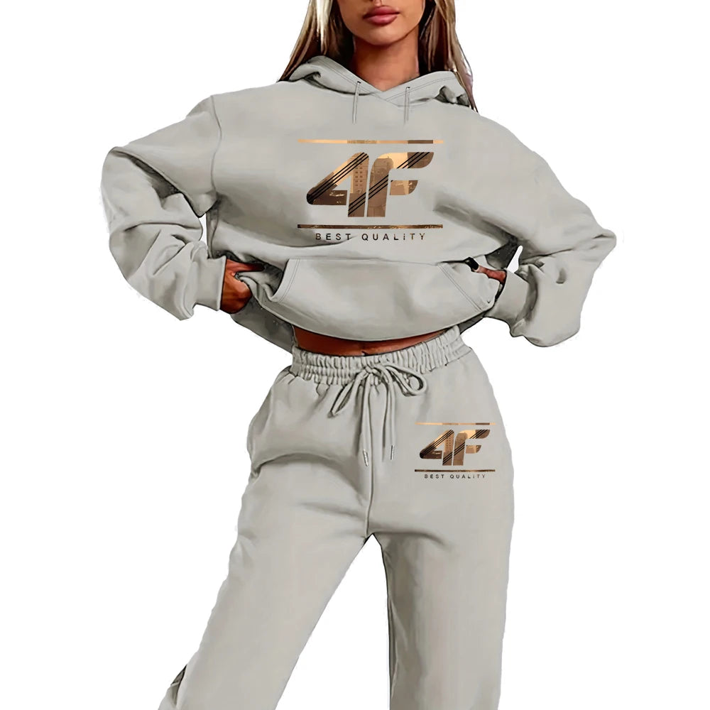 Hot Sales Women's Tracksuit Hoodies Stripe Casual Single Piece Sweatshirts and Daily Sweatpants Comfort Outdoor Jogging Sports