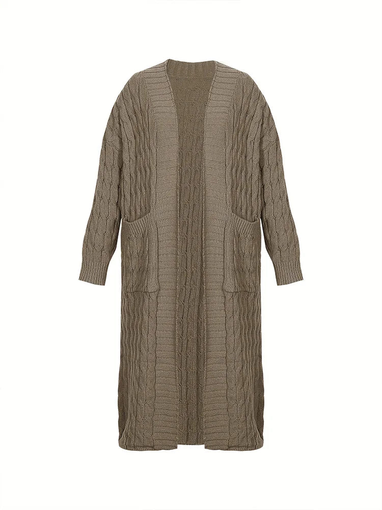 CozyFall Long Knit Cardigan