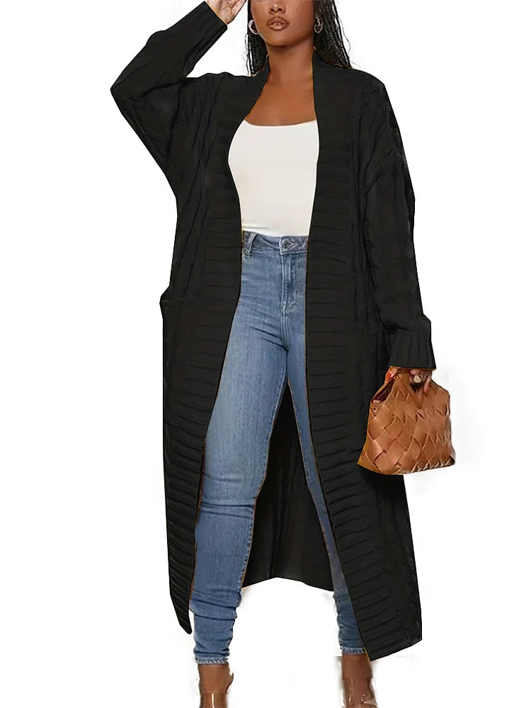 CozyFall Long Knit Cardigan