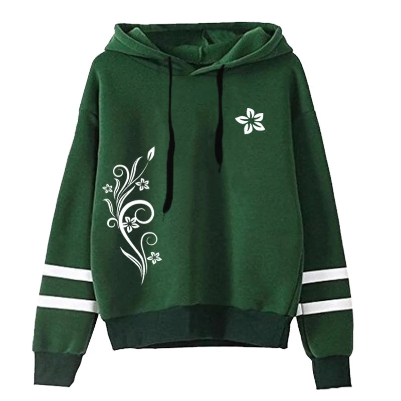 New in Womens Tracksuit Casual Print Sweatshirts Outdoors Sports Jogging Womens Clothing Single Piece Stripe Hoodies Streetwear