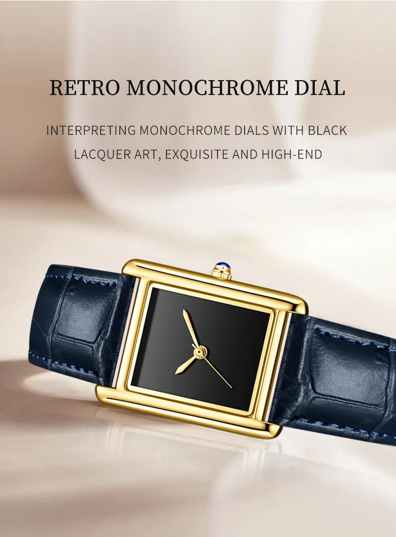 Square Quartz Watch Tank Men