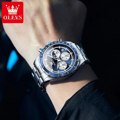 OLEVS Original Brand Men's Watches High Quality Stainless steel Waterproof Luminous Sports Date Watch for Man Reloj Hombre