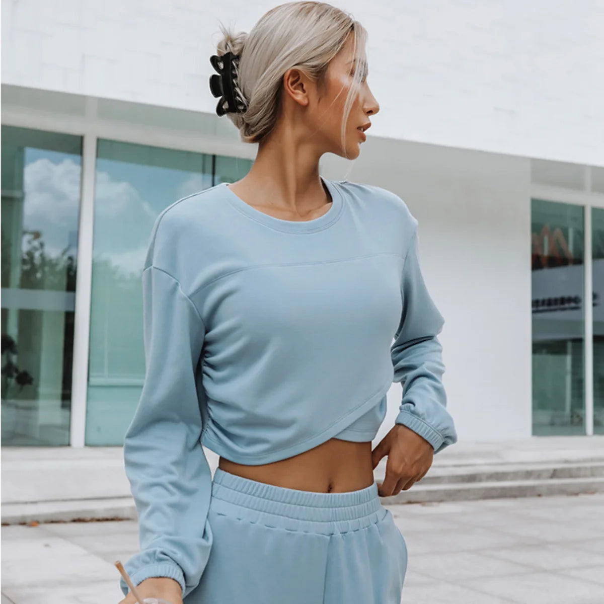 Fashion Tracksuit 2 Piece Set Autumn Winter Pullover Top + Long Pants Sports Suit Female Sweatshirt Sportswear Suit For Woman