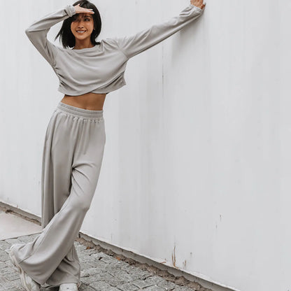 Fashion Tracksuit 2 Piece Set Autumn Winter Pullover Top + Long Pants Sports Suit Female Sweatshirt Sportswear Suit For Woman