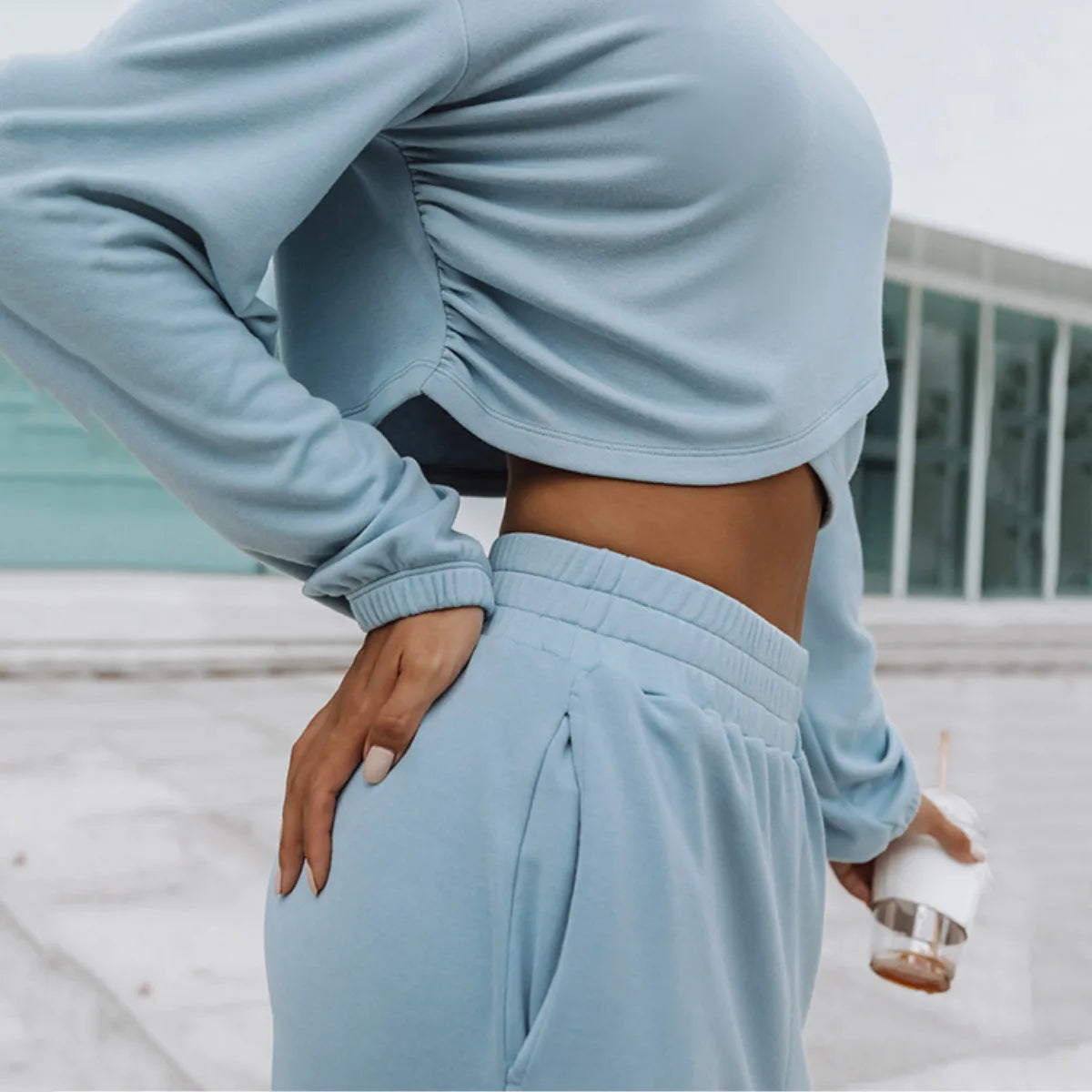 Fashion Tracksuit 2 Piece Set Autumn Winter Pullover Top + Long Pants Sports Suit Female Sweatshirt Sportswear Suit For Woman