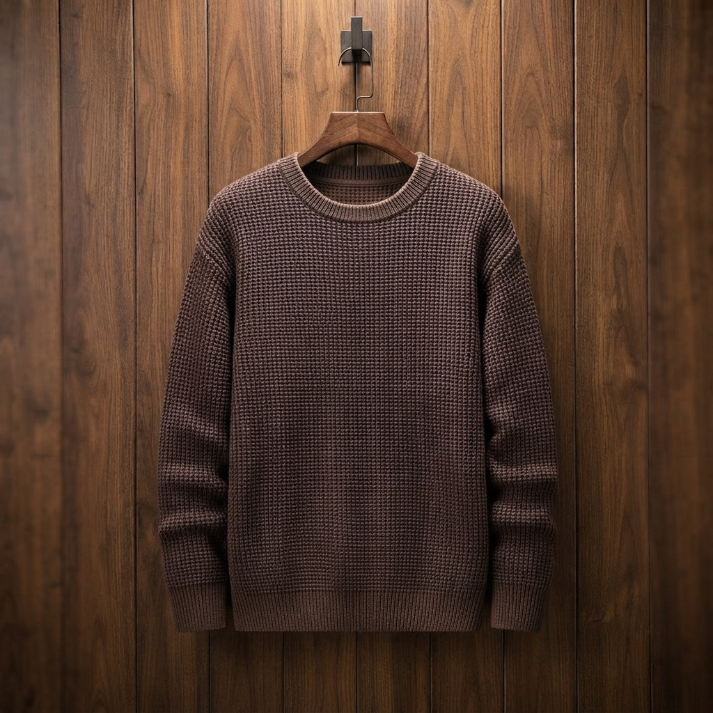 WAFFLE KNIT SWEATER