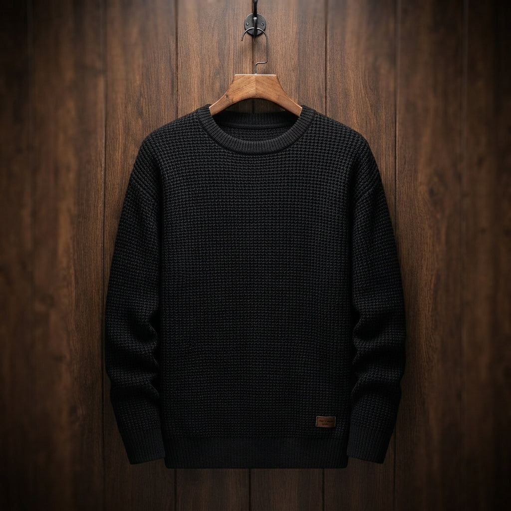 WAFFLE KNIT SWEATER
