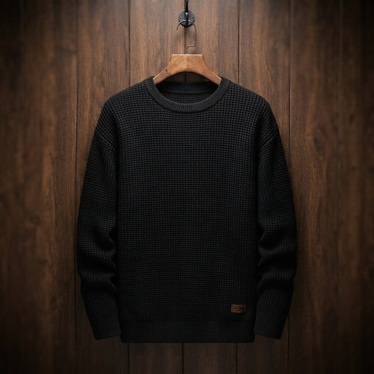 WAFFLE KNIT SWEATER