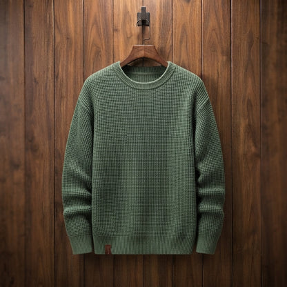 WAFFLE KNIT SWEATER
