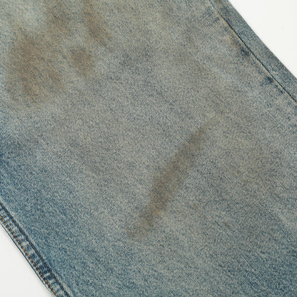 Washed Denim Mop Trousers Men