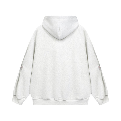 Bow Embroidery Letter Loose Sweatshirt Men