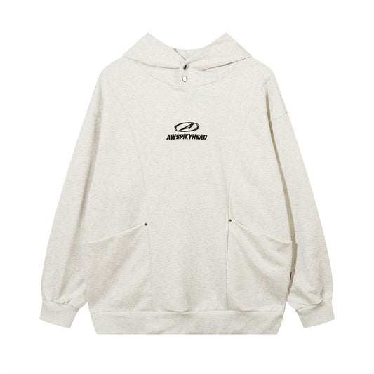 Simple Embroidery Letter Pullover Sweatshirt Men