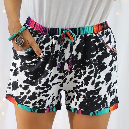 Leopard Print Sports Casual Shorts For Women