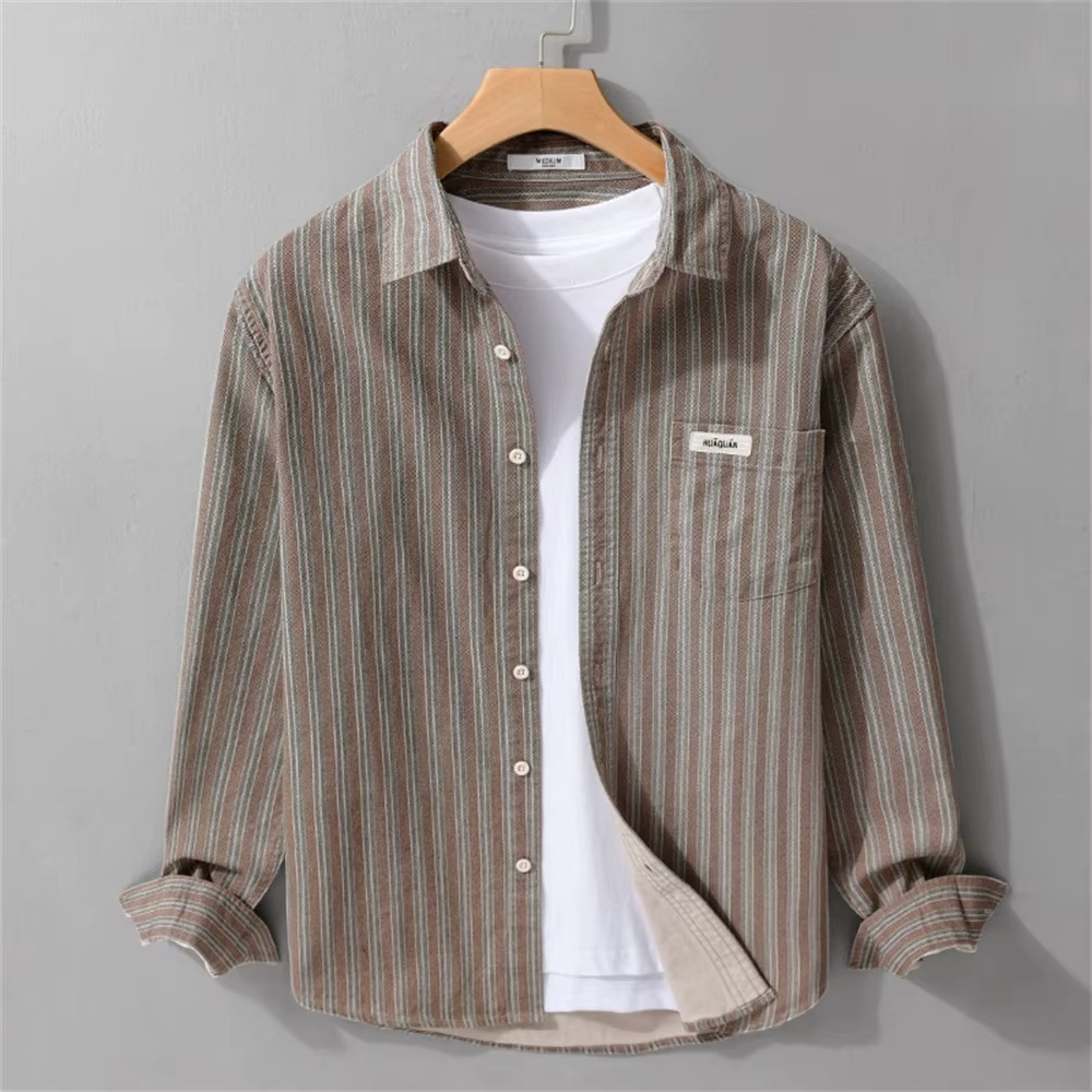 CLEAN STRIPE BUTTON-UP SHIRT