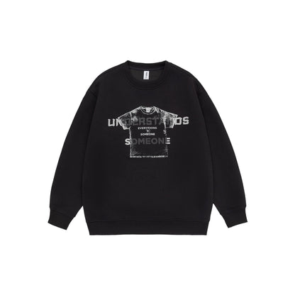 Design Sense Printed Crew Neck Sweatshirt Men