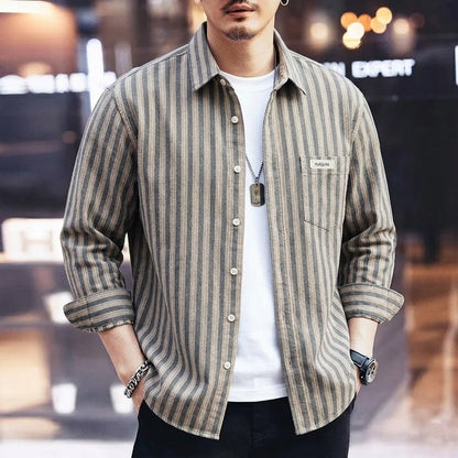 CLEAN STRIPE BUTTON-UP SHIRT