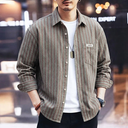 CLEAN STRIPE BUTTON-UP SHIRT